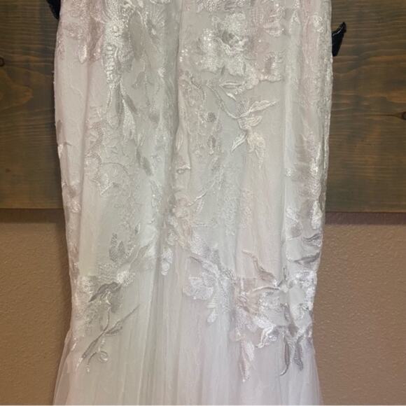 NWOT Lulus Everlasting Affection White Lace Tulle Mermaid Maxi Dress - Picture 9 of 15